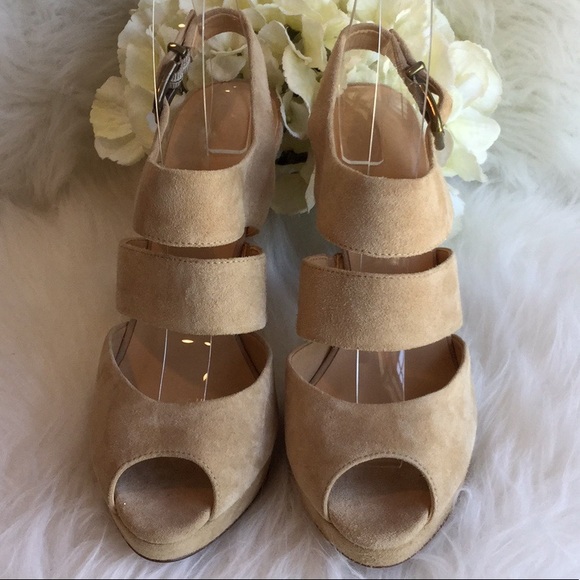 J. Crew Shoes - J.Crew Suede Platform Heels NWOB